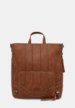Desigual rucsac EMBRO PATCH PRETORIA culoarea maro, mic, uni, 25WAKP23 imagine