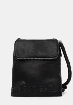 Desigual rucsac HALF HAMPTON BLACK femei, culoarea negru, mare, neted, 25SAKP46 imagine