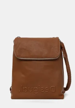 Desigual rucsac HALF HAMPTON CAMEL femei, culoarea maro, mare, neted, 25SAKP33 imagine