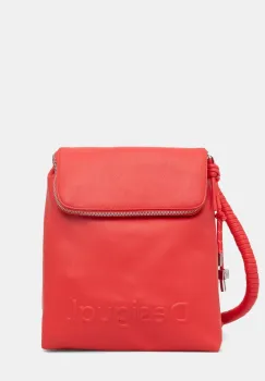 Desigual rucsac HALF HAMPTON CORAL femei, culoarea portocaliu, mic, neted, 25SAKP52 imagine