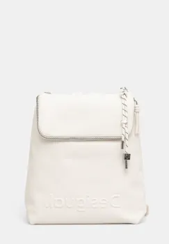Desigual rucsac HALF HAMPTON ECRU femei, culoarea alb, mic, neted, 25SAKP45 imagine