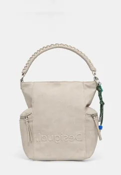Desigual rucsac HALF LOGO ARICA PIE culoarea bej, mic, uni, 25WAKP30 imagine