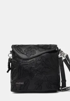 Desigual rucsac JOLIE JERSEY femei, culoarea negru, mic, cu imprimeu, 25SAKP48 imagine