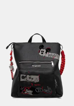 Desigual rucsac MICKEY ROCK PRETORIA culoarea negru, mic, cu imprimeu, 25WAKP01 imagine