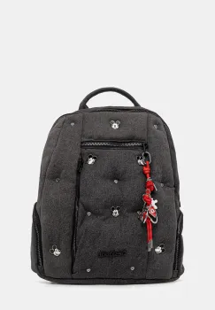 Desigual rucsac MICKEY STU culoarea gri, mic, cu imprimeu, 25WAKD04 imagine