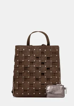 Desigual rucsac NEW PATCH 1 CHOC culoarea maro, mic, cu imprimeu, 25WAKP39 imagine