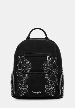 Desigual rucsac POKER FACE CHESTER M culoarea negru, mic, cu imprimeu, 25WAKP35 imagine