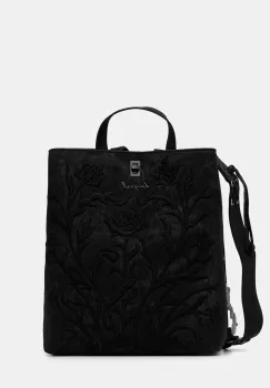 Desigual rucsac ROMEO FLORAL TOTAL B culoarea negru, mare, cu imprimeu, 25WAKP06 imagine