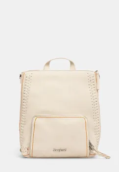 Desigual rucsac TRAMA PRETORIA femei, culoarea bej, mic, neted, 25SAKP21 imagine