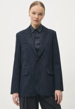 Desigual sacou HAMBURGO culoarea albastru marin, un singur rand de nasturi, modelator, 24WWEW75 imagine