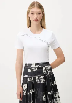 Desigual tricou CHARLY culoarea alb, 25WWTK08 imagine