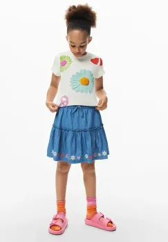 Desigual tricou copii culoarea alb, 25SGTK18 imagine