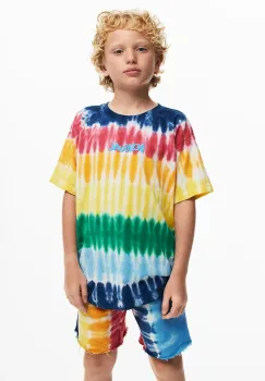 Desigual tricou de bumbac pentru copii culoarea galben, modelator, 25SBTK07 imagine