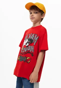 Desigual tricou de bumbac pentru copii x Disney culoarea rosu, cu imprimeu, 25SBTK14 imagine
