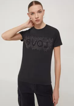 Desigual tricou femei, culoarea negru imagine