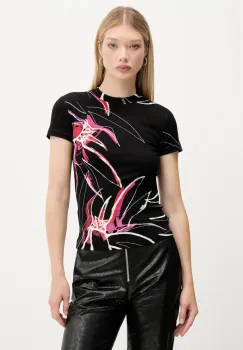 Desigual tricou LALA culoarea negru, 25WWTK16 imagine