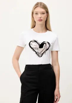 Desigual tricou LETTER CORE culoarea alb, 25WWTK04 imagine