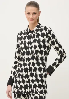 DIANE VON FURSTENBERG camasa femei, culoarea negru, cu guler clasic, regular, DVFBL4S015 imagine