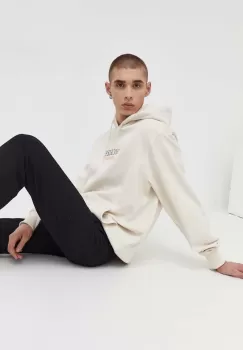 Dickies bluza barbati, culoarea bej, cu gluga, cu imprimeu imagine