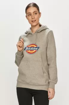 Dickies Bluza femei, culoarea gri, cu imprimeu imagine
