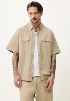 Dickies camasa barbati, culoarea verde, cu guler clasic, regular, DK0A4Z7R0DS1 imagine