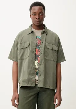 Dickies camasa barbati, culoarea verde, cu guler clasic, relaxed, DK0A4Z7QMGR1 imagine