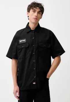 Dickies camasa culoarea negru, cu guler clasic, relaxed, DK0A88HT imagine