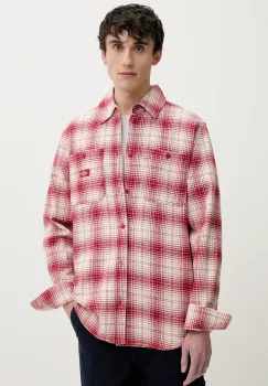 Dickies camasa din bumbac barbati, culoarea rosu, cu guler clasic, relaxed, DK0A4XGT0ER1 imagine