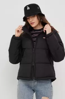 Dickies geaca femei, culoarea negru, de iarna imagine