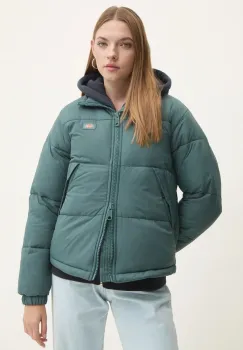 Dickies geaca femei, culoarea verde, de iarna imagine