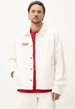 Dickies geaca jeans barbati, culoarea bej, de tranzitie, oversize, DK0A4Z76C481 imagine