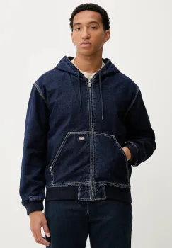 Dickies geaca jeans culoarea bleumarin, de tranzitie, oversize, DK0A87OA imagine
