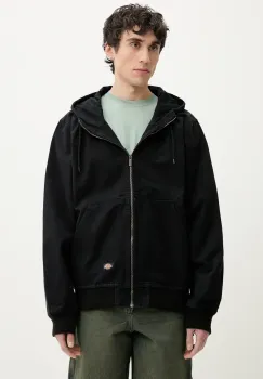 Dickies geaca jeans culoarea negru, de tranzitie, oversize, DK0A4YQLC401 imagine