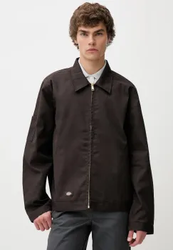 Dickies geaca M Unlined Eisenhower Jacket Rec Dark Brown culoarea maro, de tranzitie, DK0A4Y6UDBX1 imagine