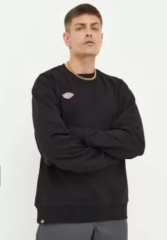 Dickies hanorac de bumbac barbati, culoarea negru, neted imagine