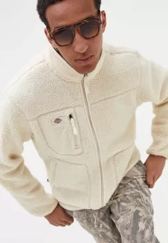 Dickies hanorac fleece culoarea bej, neted imagine