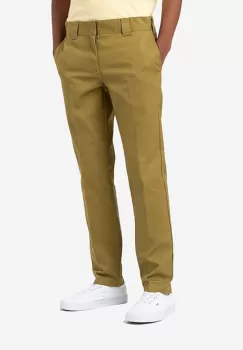 Dickies pantaloni 872 Work Pant Rec barbati, culoarea verde, mulata DK0A4XK8KHK-KHAKI imagine