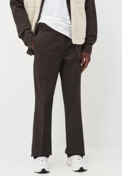 Dickies pantaloni barbati, culoarea maro, drept imagine