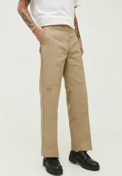 Dickies pantaloni barbati, culoarea verde, drept DK0A4XK3KHK1-KHAKI imagine