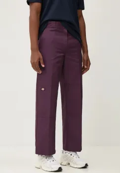 Dickies pantaloni barbati, culoarea violet, drept imagine