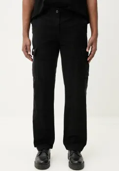 Dickies pantaloni de bumbac barbati, culoarea negru, cu fason cargo, DK0A4YF2BLK1 imagine