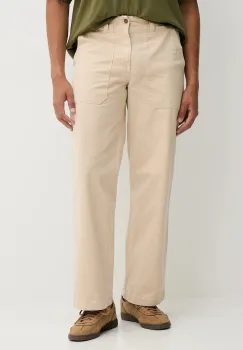 Dickies pantaloni de bumbac culoarea bej, drept, DK0A87PI imagine