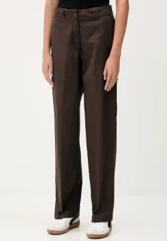 Dickies pantaloni de bumbac culoarea maro, lat, high waist, DK0A87PL imagine