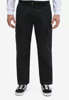 Dickies pantaloni de bumbac culoarea negru, cu fason cargo DK0A4XDUBLK-BLACK imagine