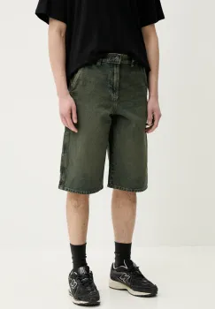 Dickies pantaloni scurti jeans barbati, culoarea verde, DK0A4ZASK571 imagine