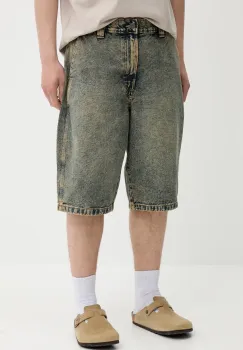 Dickies pantaloni scurti jeans culoarea verde, melanj, DK0A4YSYK581 imagine