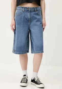 Dickies pantaloni scurti jeans uni, high waist, DK0A4Z85K211 imagine