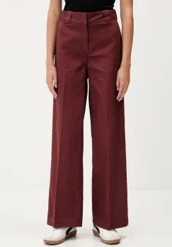 Dickies pantaloni WIDE LEG WORK PANT W culoarea verde, lat, high waist, DK0A4YSE imagine