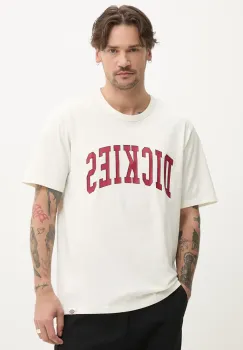 Dickies tricou din bumbac barbati, culoarea bej, cu imprimeu, DK0A4X9FC481 imagine
