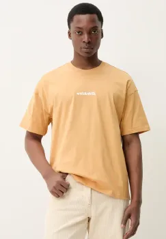 Dickies tricou din bumbac barbati, culoarea galben, cu imprimeu, DK0A4YRNK411 imagine